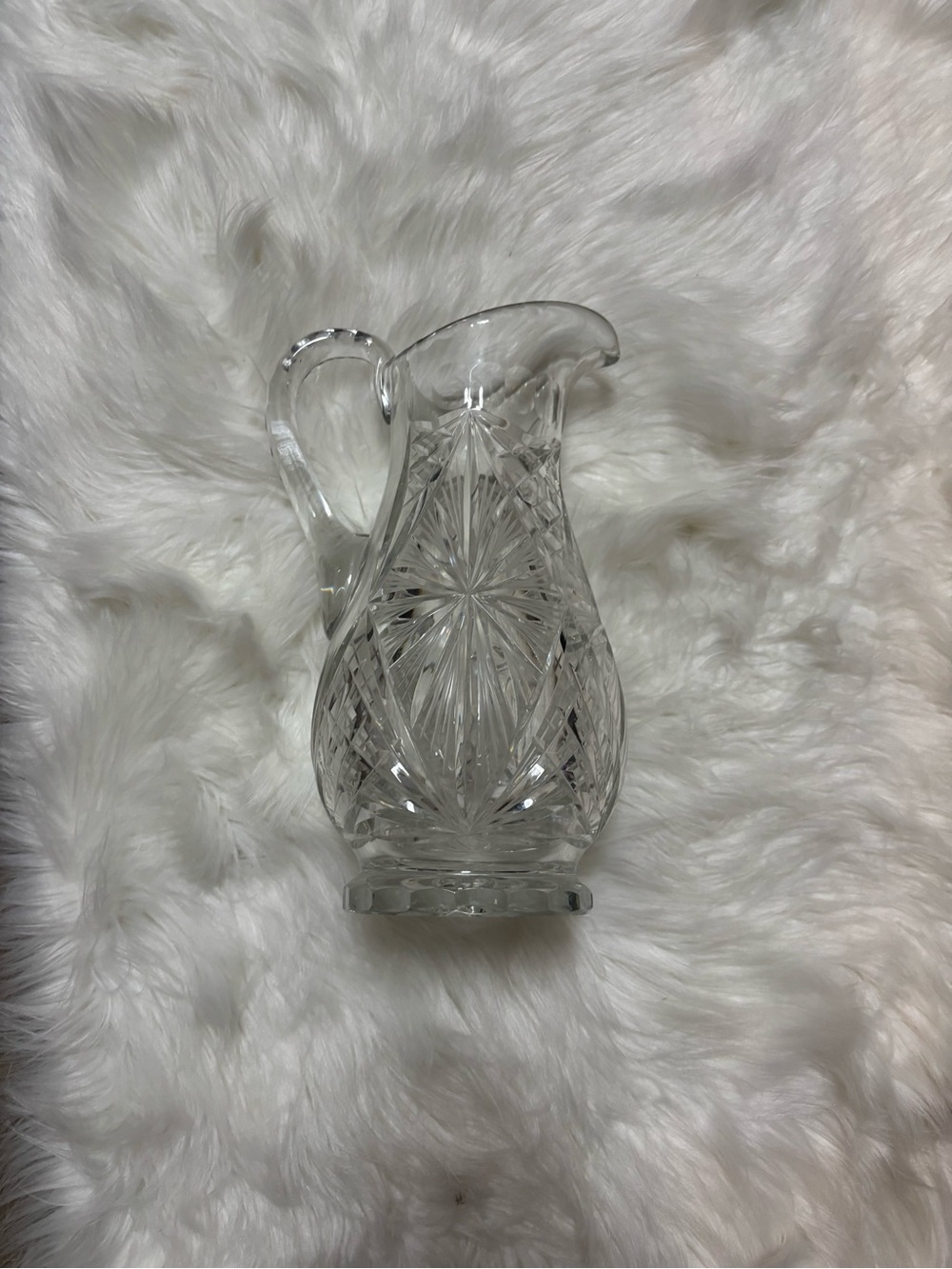Cut Crystal Pitcher - Clear‎ Glass Carafe